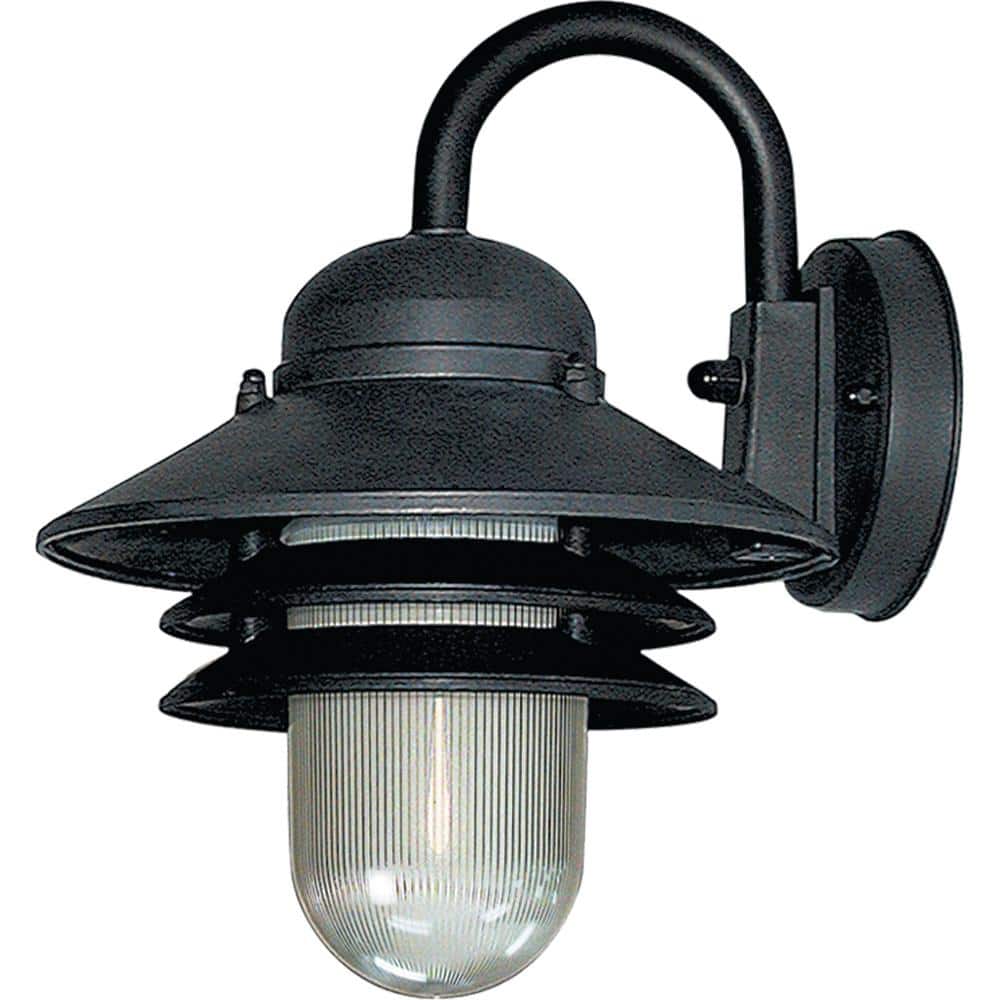 Volume Lighting 1-Light Black Polycarbonate Outdoor Wall