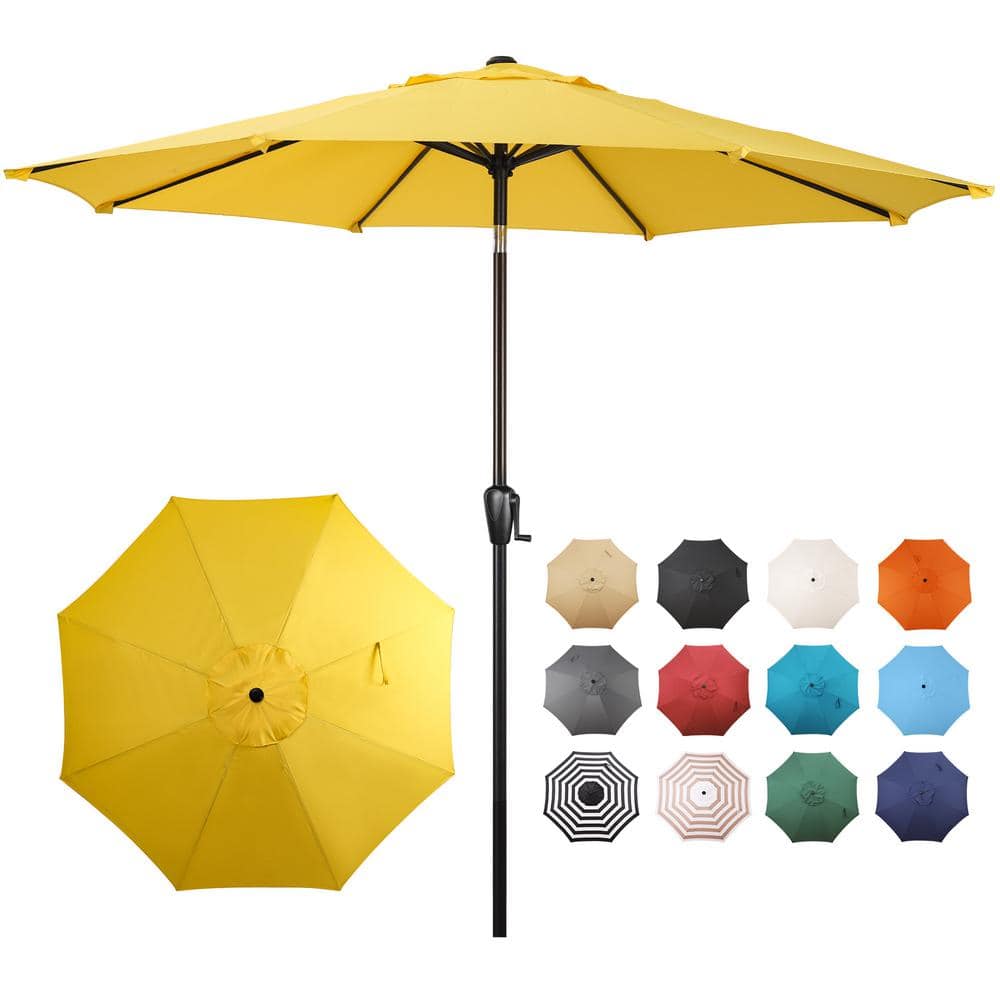 9 ft yellow patio umbrella Square No matter the season Tempo 9 ft. Aluminum Single