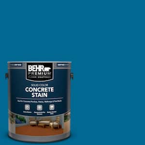 1 gal. #OSHA-1 OSHA SAFETY BLUE Solid Color Flat Interior/Exterior Concrete Stain