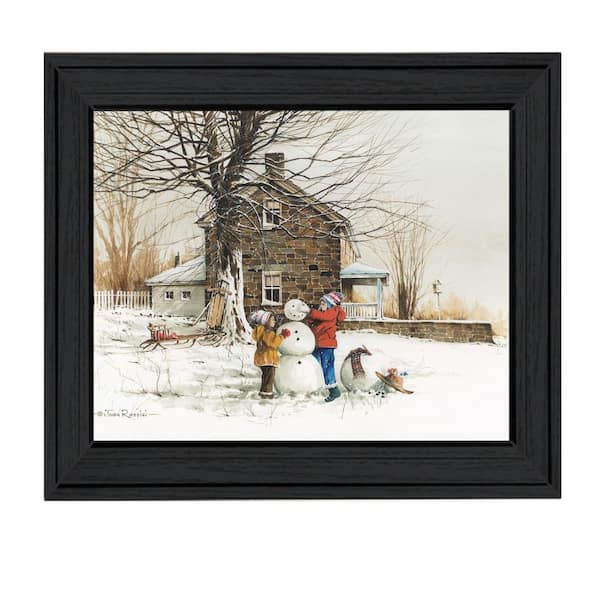 HomeRoots Charlie The Joy of Snow 1-Piece Framed Wall Art 14 in. x 18 in.