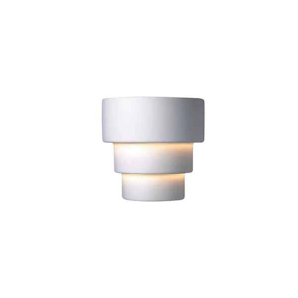 Justice Design Ambiance 2-Light Small Terrace Bisque Wall Sconce