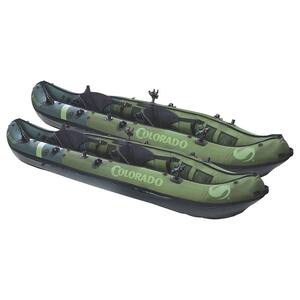 Colorado 2.58 ft. Green 2-Person Inflatable Kayak with Adjustable Seats (2-pack)