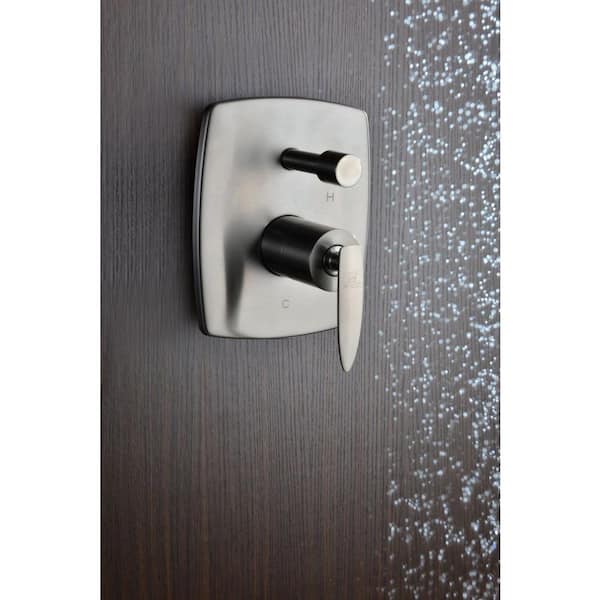 Tempo Series 1-Handle 1-Spray Tub and Shower Faucet in Brushed Nickel (Valve Included)