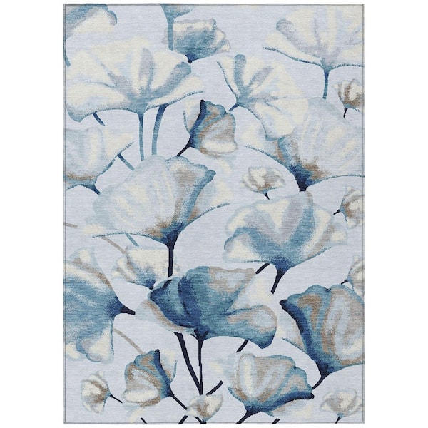Chantille Machine Washable Indoor/Outdoor Abstract ACN2405 Sky 9 ft. x 12 ft. Area Rug