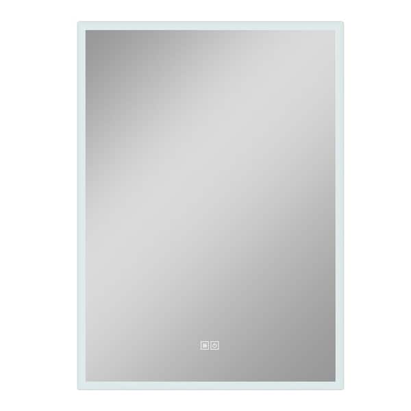 NEUTYPE 32 in. x 24 in. Modern Rectangular Frameless LED Light Bathroom Vanity Mirror Wall-Mounted