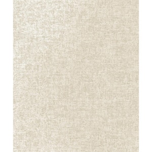 Cream Luxurious Plain Metallic Print Print Non Woven Non-Pasted Textured Wallpaper 57 sq. ft.