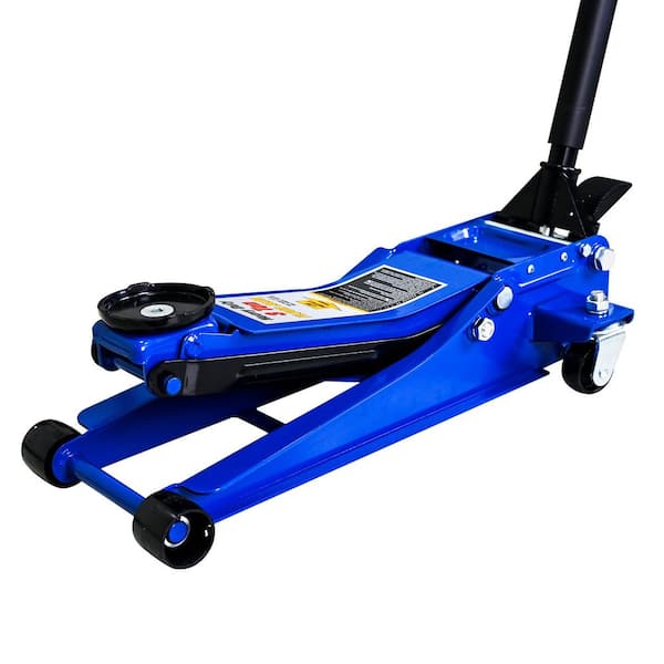 3-Ton Heavy Duty Horizontal Double Pump Floor Jack with Foot Pedal and Dual Piston Quick Lift Pump, 6,600 lbs. Capacity