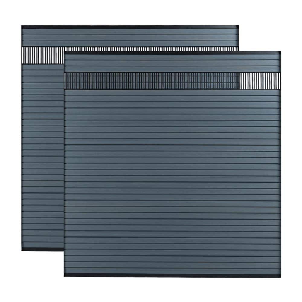 Low-Maintenance Outdoor 5.9 ft. H x 5.9 ft. W Grey Composite Fence Panels Striped Hollow Privacy Panel (2 Sets) price history on PriceWatchPro