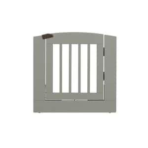 Ruffluv Single Extender Pet Gate Panel with Door - Medium - 24"H - Grey Finish