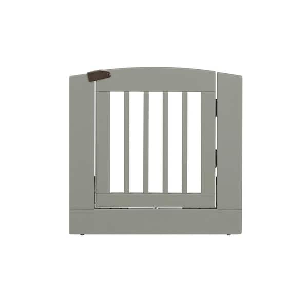 Camaflexi Ruffluv Single Extender Pet Gate Panel with Door - Medium - 24"H - Grey Finish