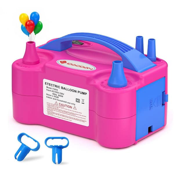 Dual Nozzle Portable Electric Balloon Pump with 110V 600W Motor and Inflatable for Party Wedding Decorations (1-Pack)