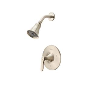 Weller 1-Handle Shower Faucet Trim Kit in Brushed Nickel (Valve Not Included)