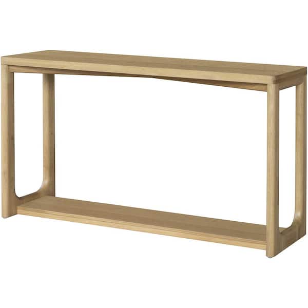 Livabliss Jameson 30 in. Light Brown Rectangle Wood Console Table