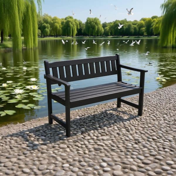 Teak 50.59 in. Wood Outdoor Bench for Garden
