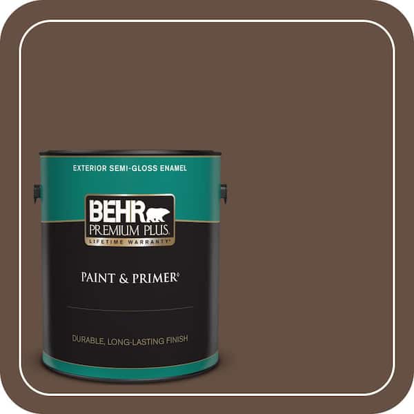 BEHR PREMIUM PLUS 1 gal. #760B-7 Revival Mahogany Semi-Gloss Enamel ...