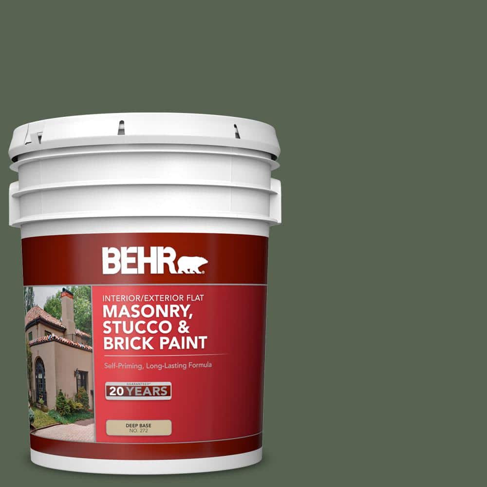5 gal. #N390-7 Cypress Vine Flat Interior/Exterior Masonry, Stucco and Bric