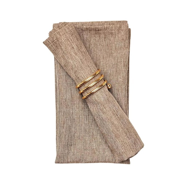 Afoxsos 17 x 17 Inch Solid Washable Linen Style Napkins, Soft Table Napkin for Wedding Set of 6 in Grays