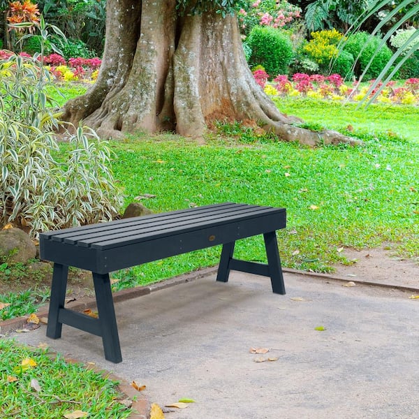 Weatherly 4 ft. Federal Blue Recycled Plastic Outdoor Picnic Bench