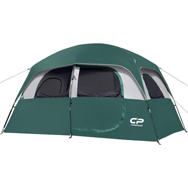 America's Finest 6/8-Person 11 ft. x 7 ft. Dark Green Pop Up Canopy, Camping Tent with Storage Bag and Window, Double Layer, Waterproof