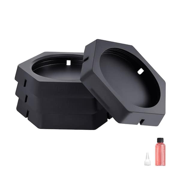 RV Leveling Pads, 4-Pack Rubber Trailer Jack Pads, Each with 5000 lbs. Capacity, Jack Stabilizer Padding