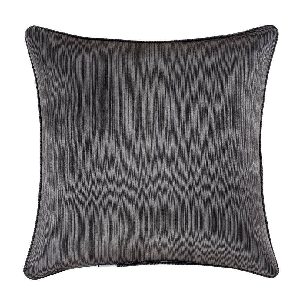 Charcoal and Grey Jacquard 20" Square Throw Pillow