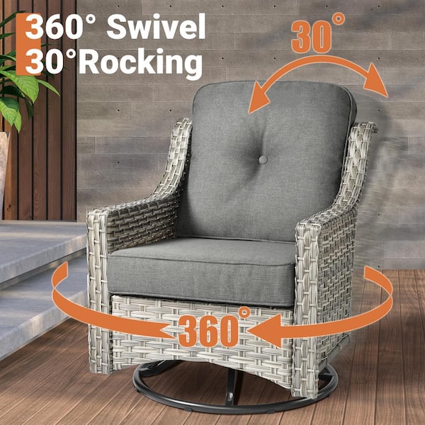HOOOWOOO Howell 10-Piece Wicker Outdoor Patio Conversation HOOOWOOO Howell 10-Piece Wicker Outdoor Patio Conversation