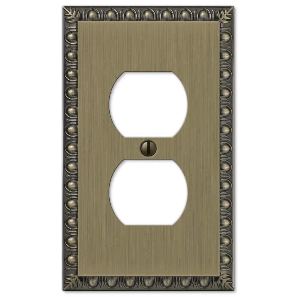 Antiquity 1 Gang Duplex Metal Wall Plate - Brushed Brass price history on PriceWatchPro
