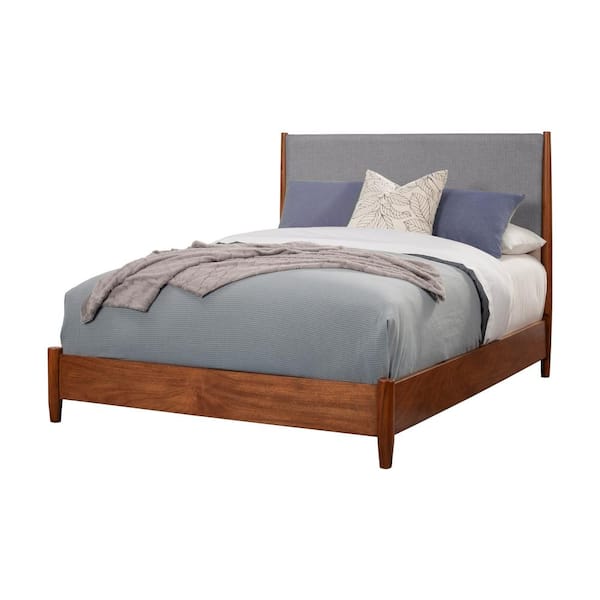 Flynn Brown Wood Frame California King Panel Bed