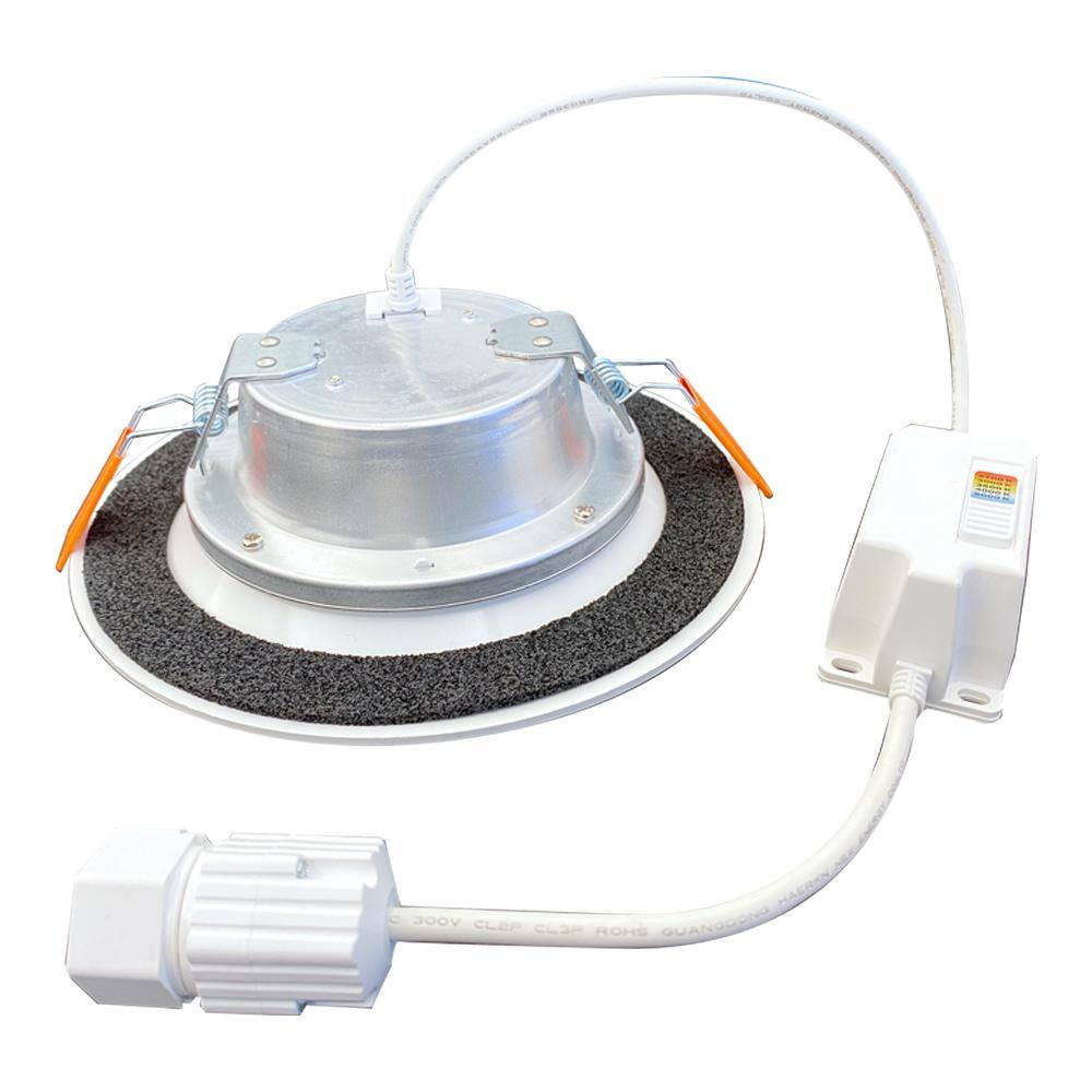 White 6-Inch Aluminum Canless LED Downlight
