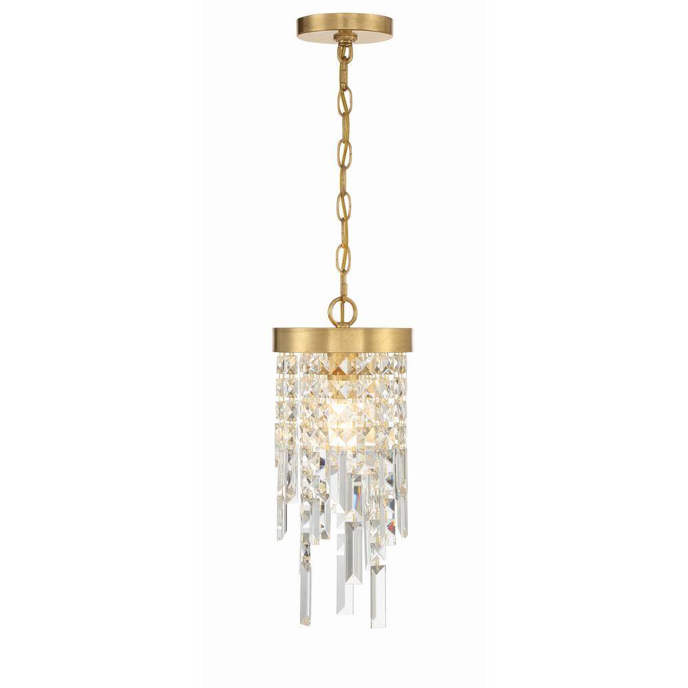 Winfield 1-Light Antique Gold Tiered Pendant Light price history on PriceWatchPro