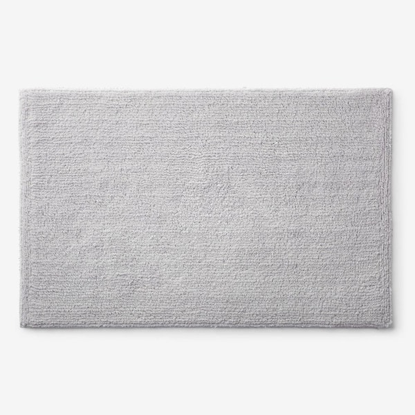 Company Cotton Plush Spa Solid 17 in. x 24 in. Gray Bath Rug