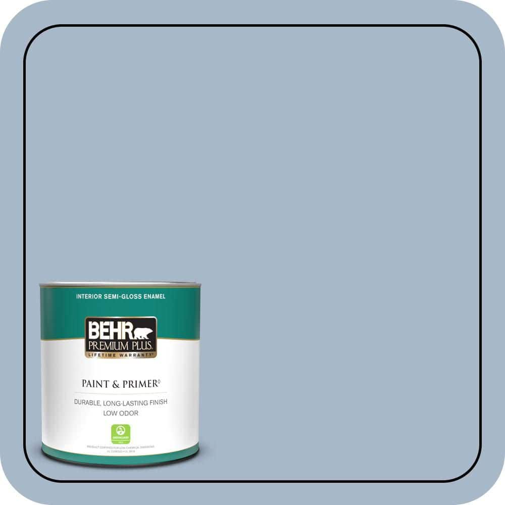 1 qt. Home Decorators Collection #HDC-SP14-10 Blue Tribute Semi-Gloss Enamel Low Odor Interior Paint & Primer price history on PriceWatchPro