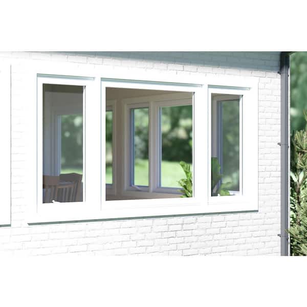 TAFCO WINDOWS 95.25 in. x 48 in. White Double-Pane Insulated Glass