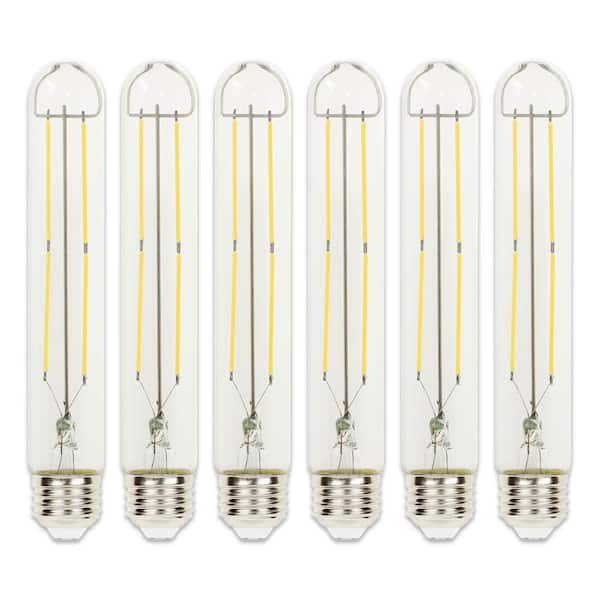 75-Watt Equivalent T9 Dimmable Clear E26 Edison Filament LED Light Bulb 2700K (6-Pack)