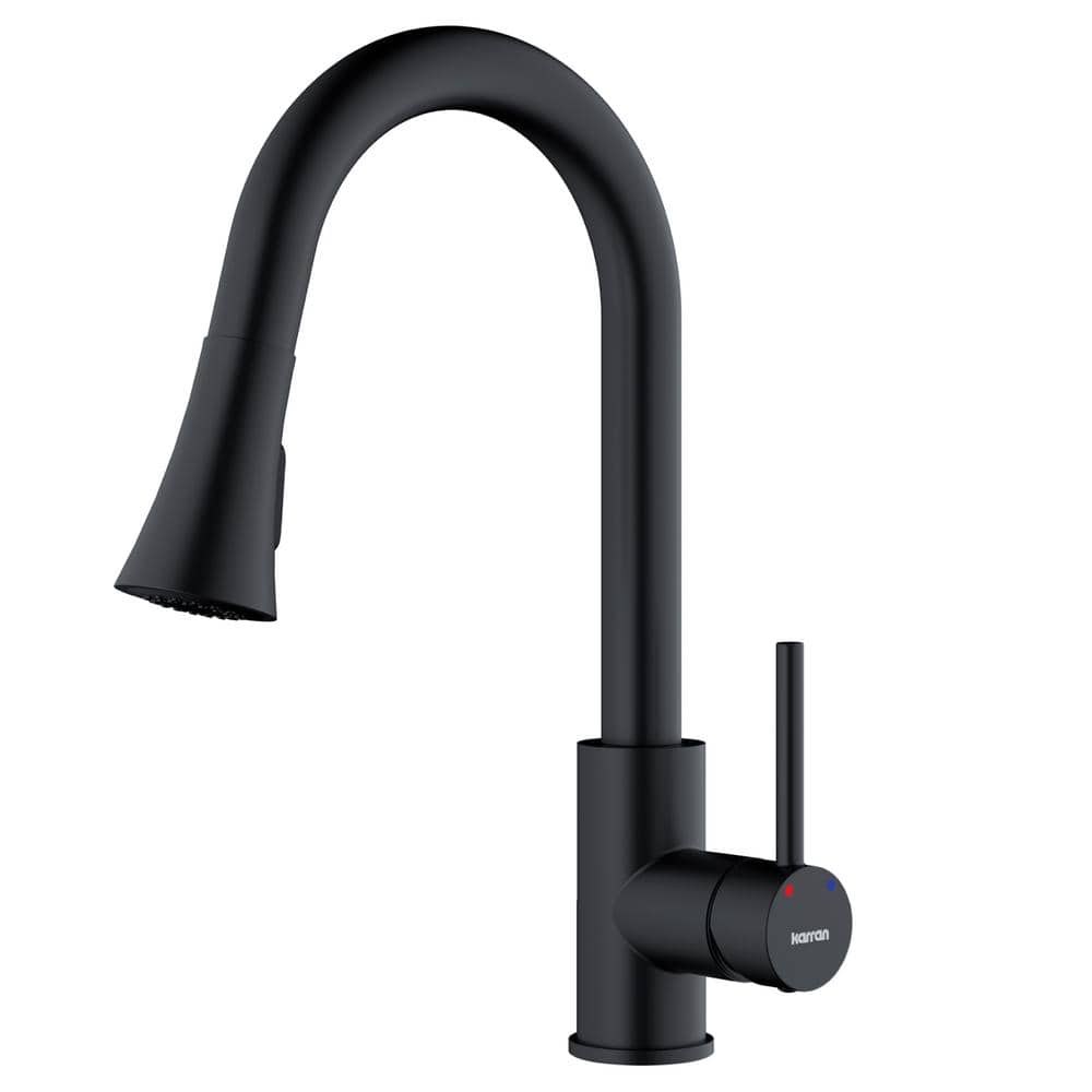 Weybridge Single Handle Pull Down Sprayer Kitchen Faucet in Matte Black price history on PriceWatchPro