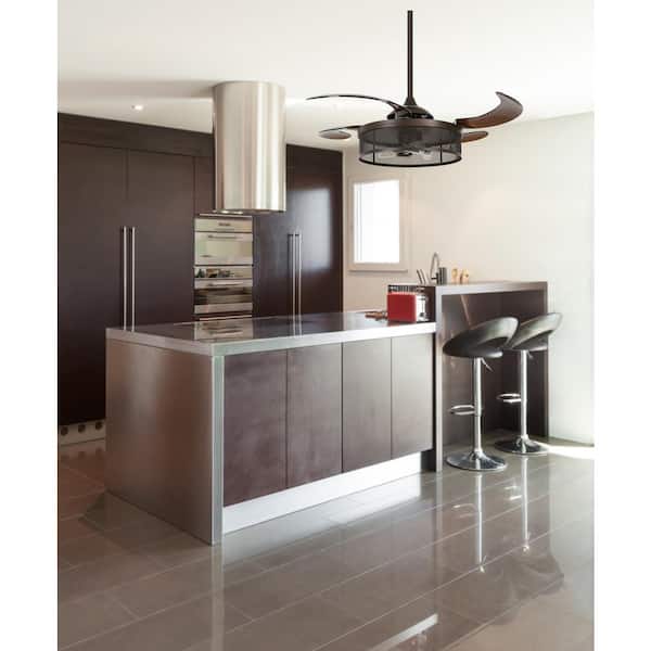 Meridian 48 in. Oil Rubbed Bronze AC Ceiling Fan with Light
