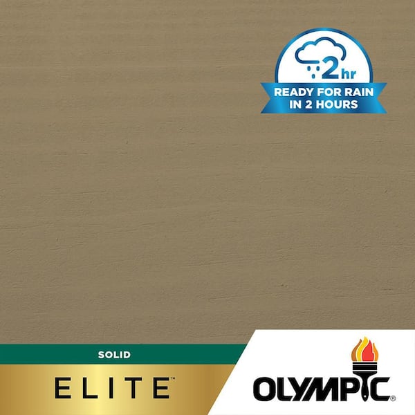 Olympic Elite 8 oz. SC-1041 Jefferson Tan Solid Advanced Exterior Stain and Sealer in One