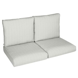 22.5 x 22.5 x 5 (4-Piece) Deep Seating Outdoor Loveseat Cushion in Cavo Smoke