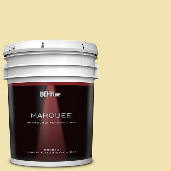 BEHR MARQUEE 5 gal. #P330-2 Lime Bright Flat Exterior Paint & Primer