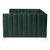 Baxton Studio Oksana Emerald Green Velvet and Gold Metal Full Daybed 257-14138-HD