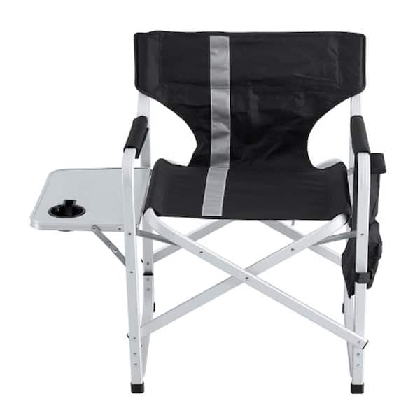 Unbranded 2-piece Padded Folding Outdoor Chair, BlackGrey Storage Pockets, Lightweight Chair Camping, Outdoor Picnics & Fishing