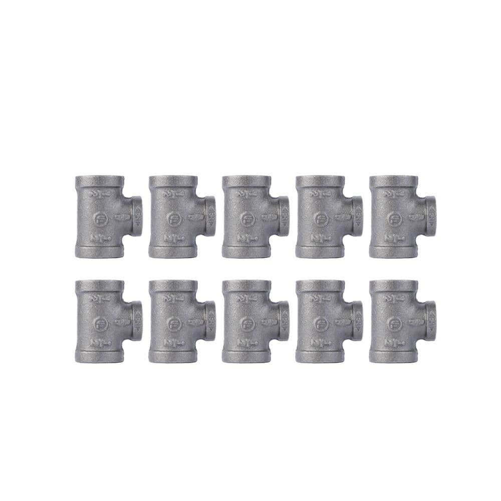 1/2 in. x 1/2 in. x 3/8 in. Black Iron FPT x FPT x FPT Reducing Tee Fitting (10-Pack) price history on PriceWatchPro