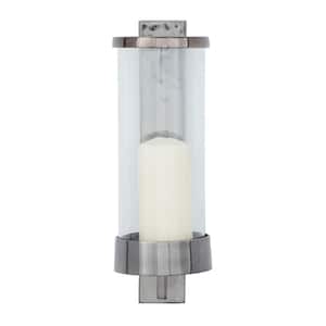 Gray AluminumSingle Candle Wall Sconce