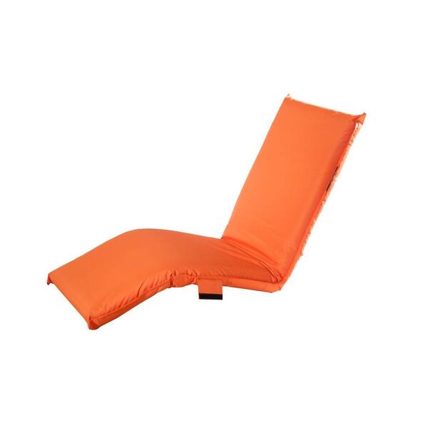 Sunjoy Adjustable Orange Outdoor Lounge Chair Cushion