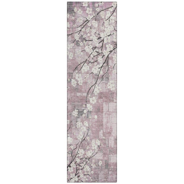 Chantille Machine Washable Indoor/Outdoor Abstract ACN2248 Blush 2 ft. 3 in. x 7 ft. 6 in. Runner Rug