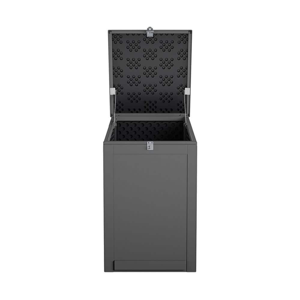 Gray and Black Lockable Outdoor Storage Deck Box