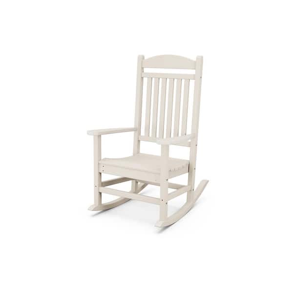 POLYWOOD Grant Park Sand Plastic Outdoor Rocking Chair