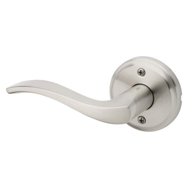 Kwikset Sedona Satin Nickel Left Handed Round Wave Half Dummy Door Handle