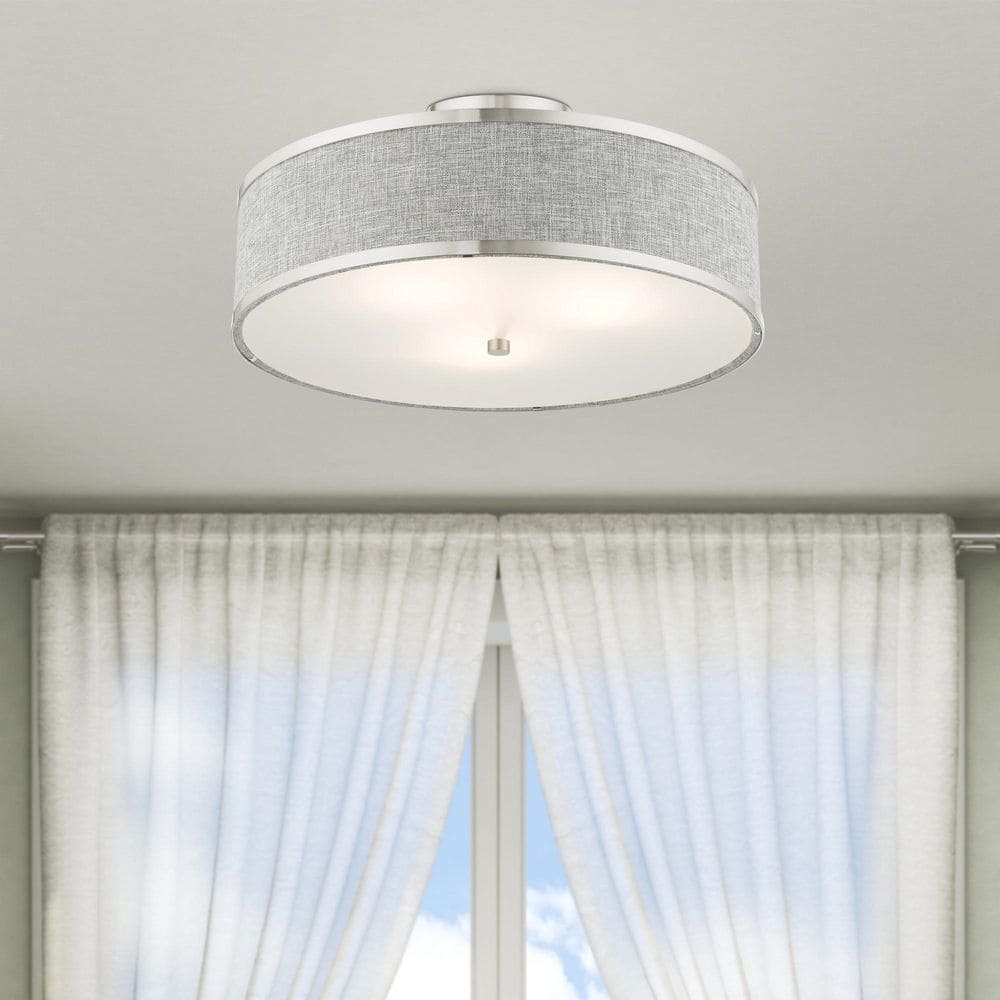 Armitage 3 Light Brushed Nickel Semi Flush Mount price history on PriceWatchPro
