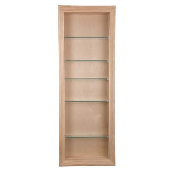 3.5 in. x 15.5 in. x 43.5 in. Nantucket Unfinished Wood Recessed Wall Niche